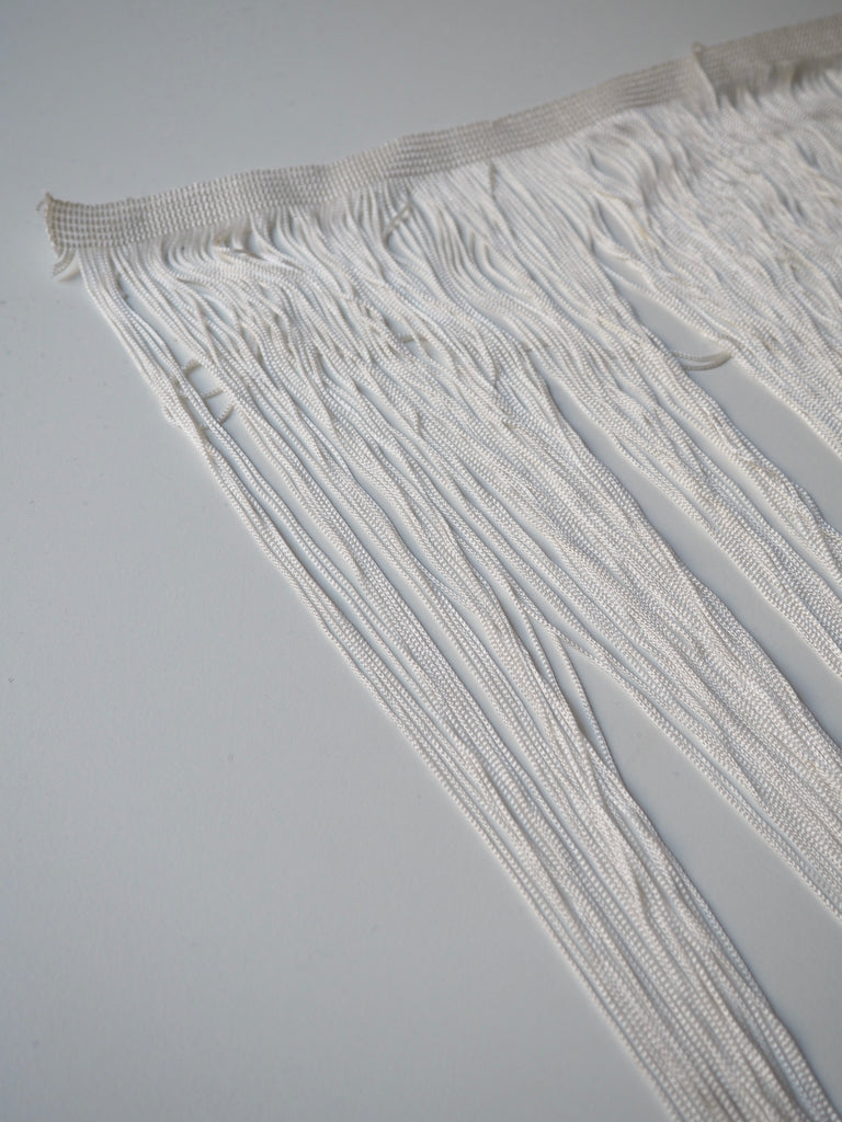 Ivory Chainette Viscose Fringe 45cm