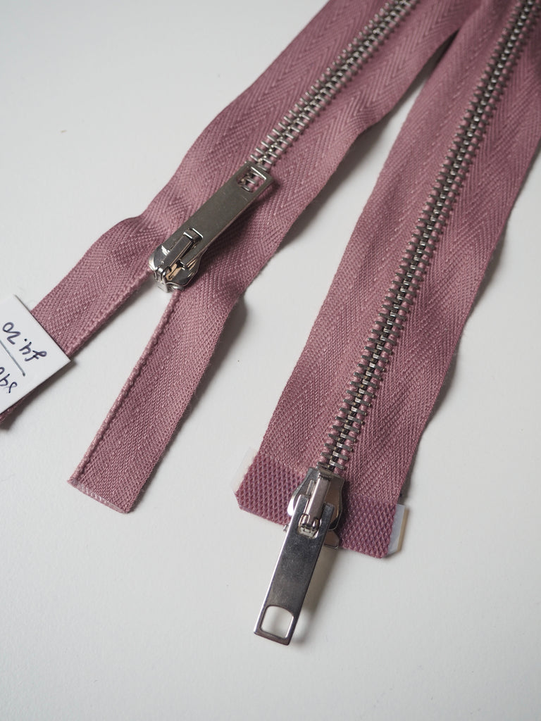 Lampo Mauve Two-Way Open-Ended Metal Teeth Zips 84cm