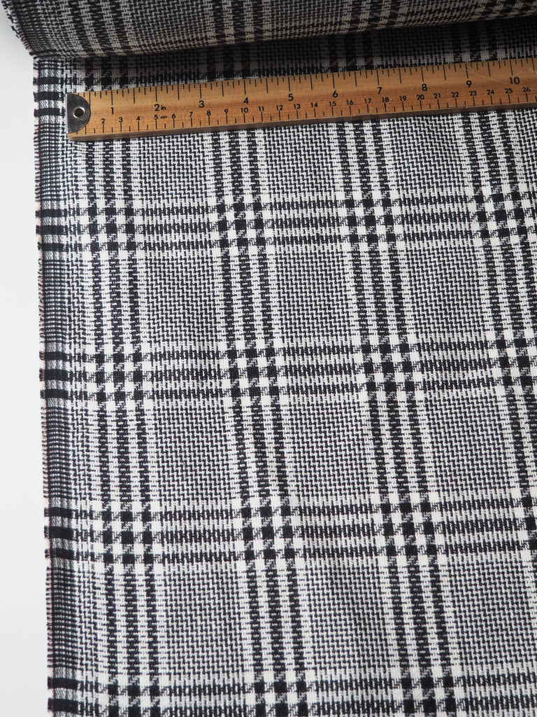 B+W Check Linen/Cotton Jacquard