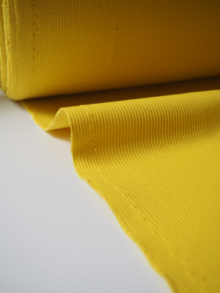 Lemon Cotton 2x2 Rib Jersey