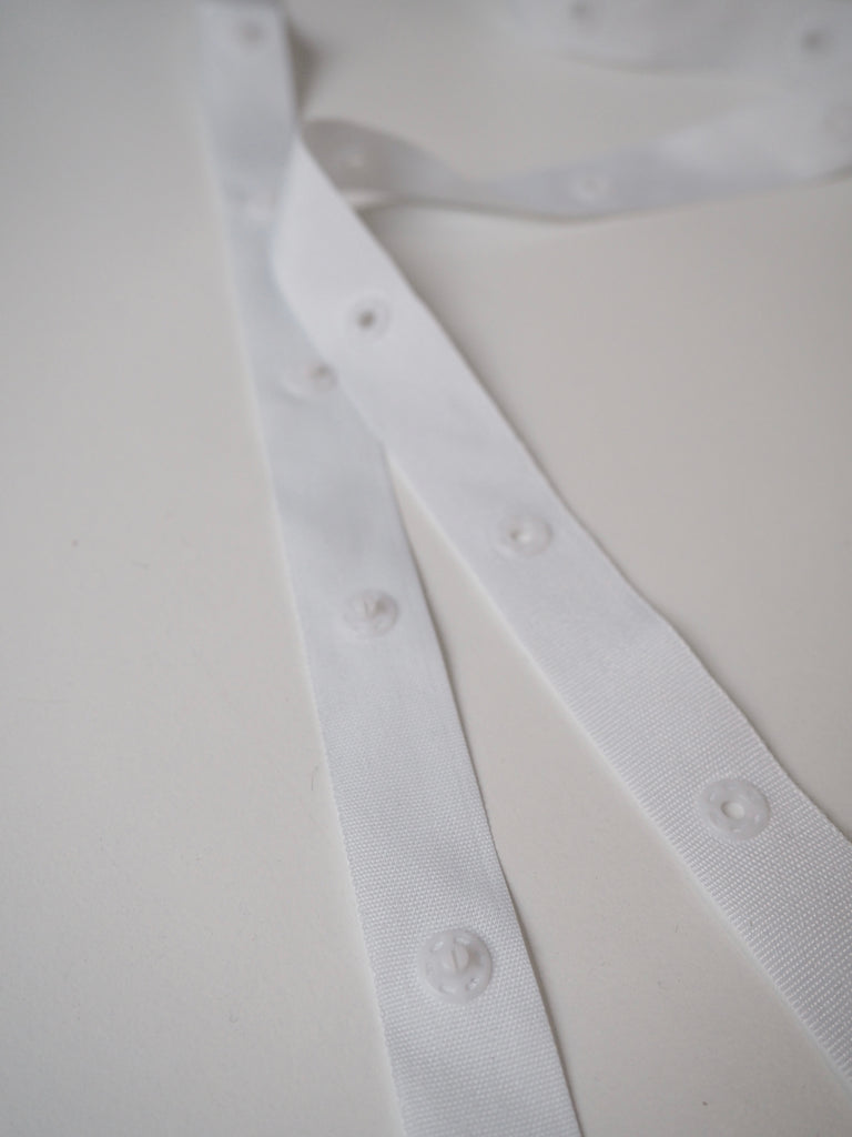 White Press Stud Tape