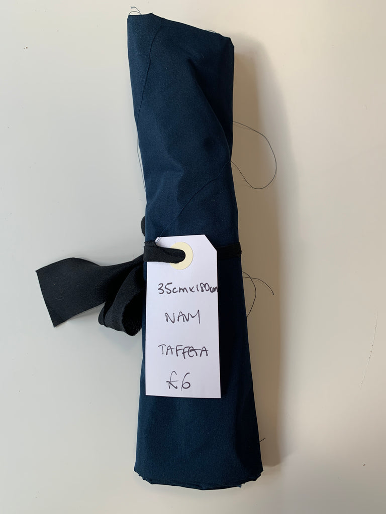 Navy Taffeta Remnant