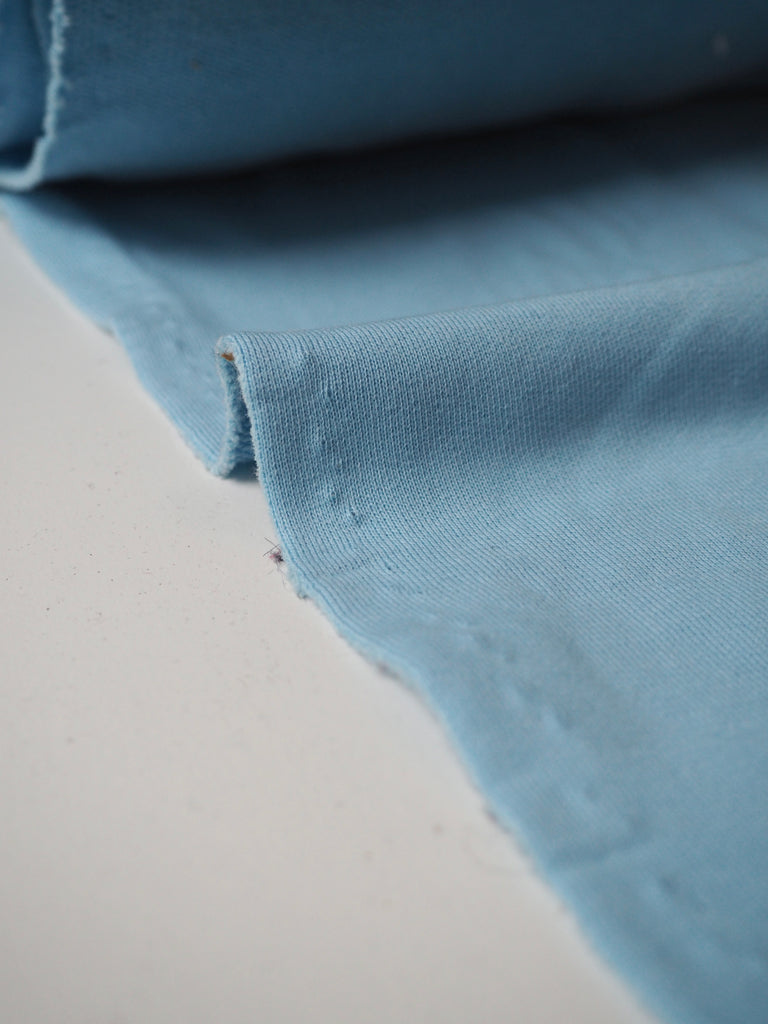 Powder Blue Cotton Loopback Jersey