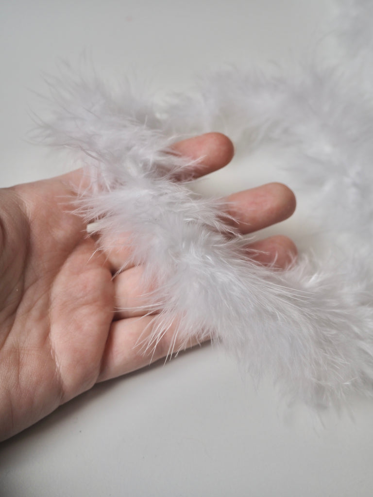 White Feather Boa Trim 5cm