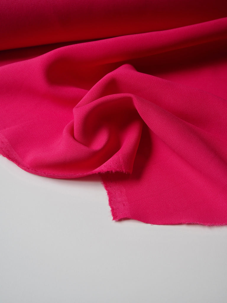 Hot Pink Viscose/Acetate Crepe-Backed Satin