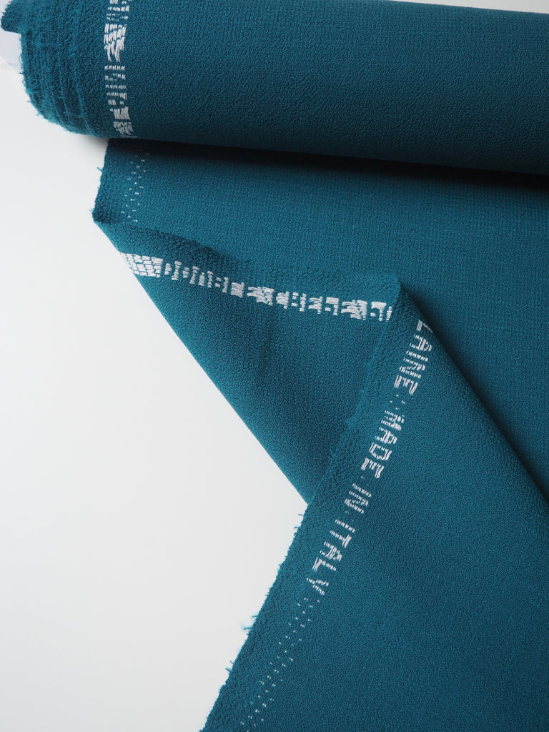 Teal Double Wool Crepe