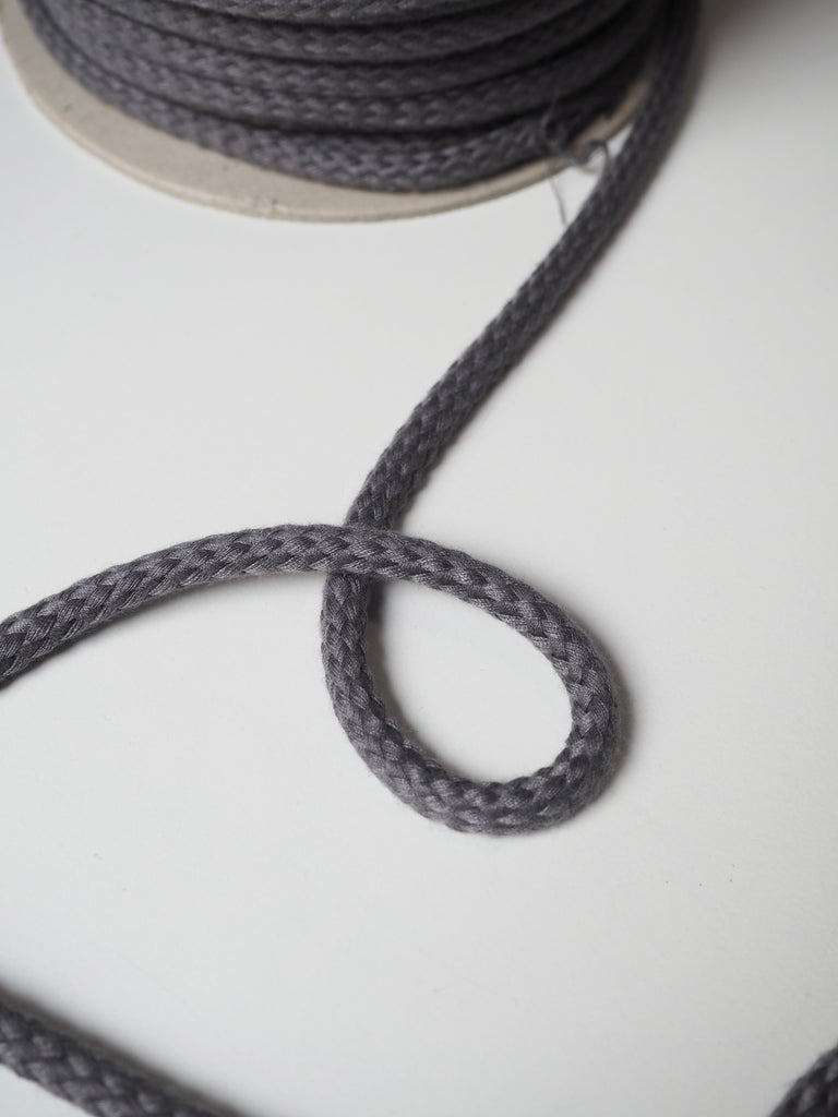 Grey Braided Cord 8mm