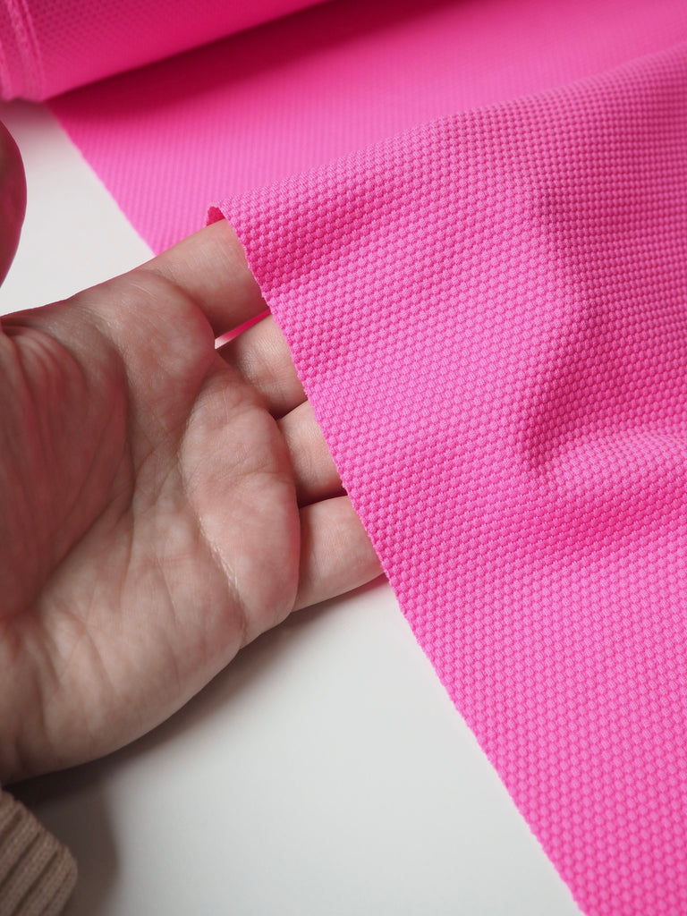 Neon Pink Textured Swim Performance Jersey