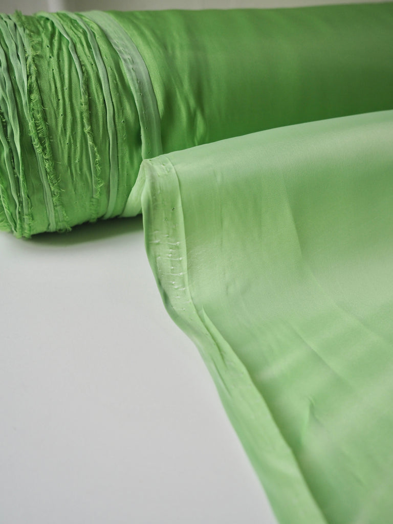 Bright Green Sateen Organza