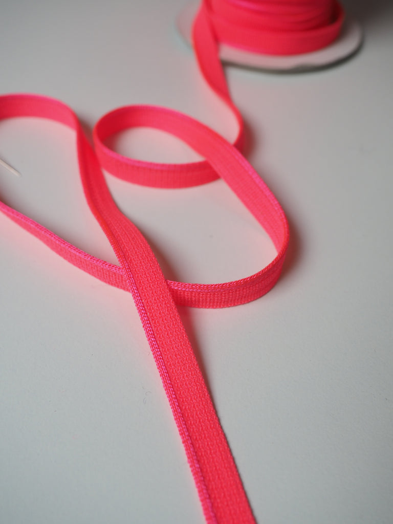 Shindo Neon Pink Woven Satin Piping 10mm