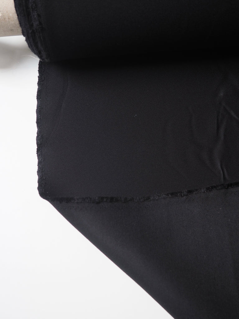 Black Sateen Viscose Twill