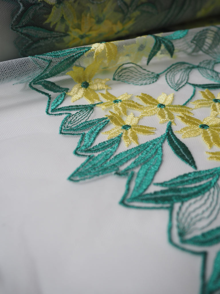 Daffodil Embroidered Tulle