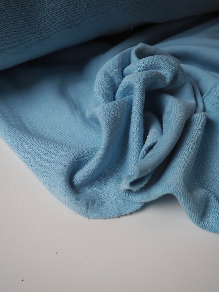 Powder Blue Cotton Loopback Jersey