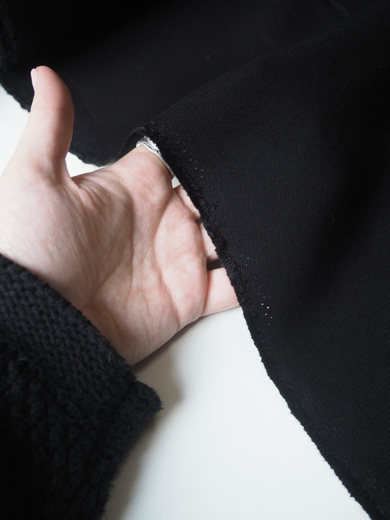 Black Sateen Viscose Twill