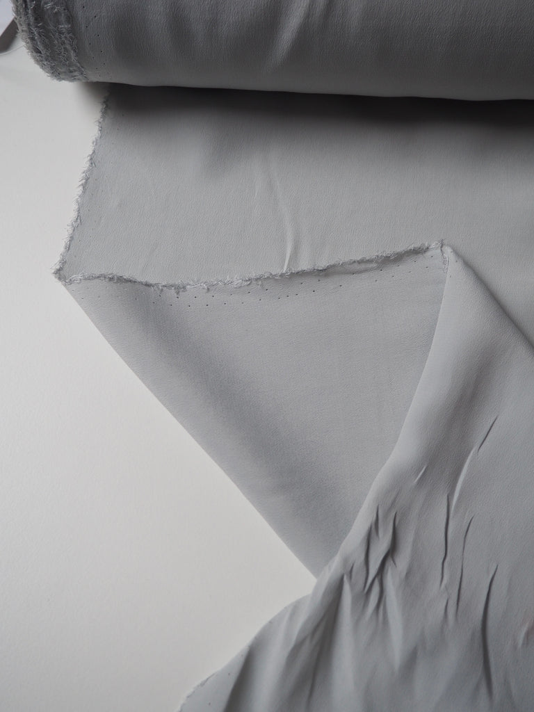 Mist Grey Silk/Acetate Crepe de Chine