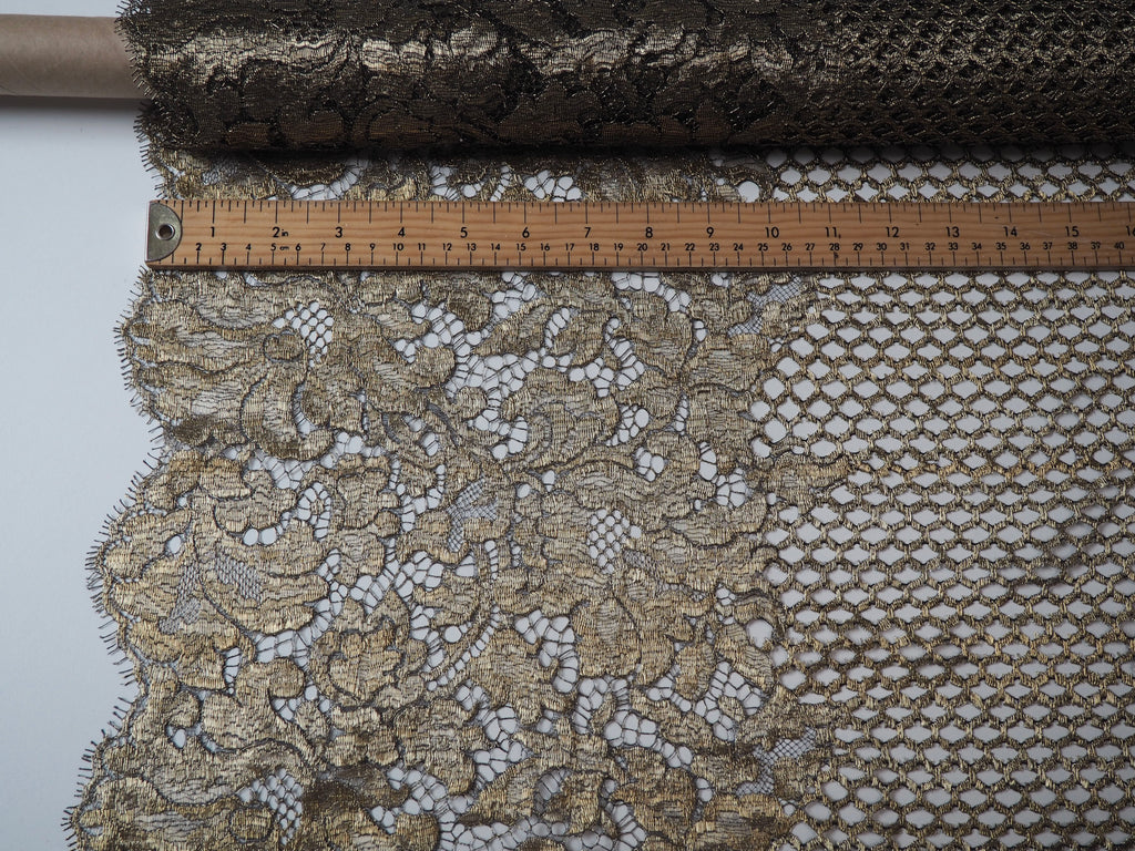 Golden Armour Scalloped Lurex Lace