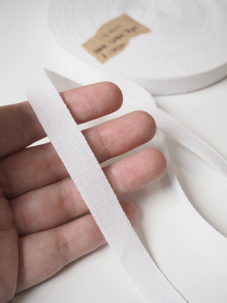 White Cotton Tape 14mm