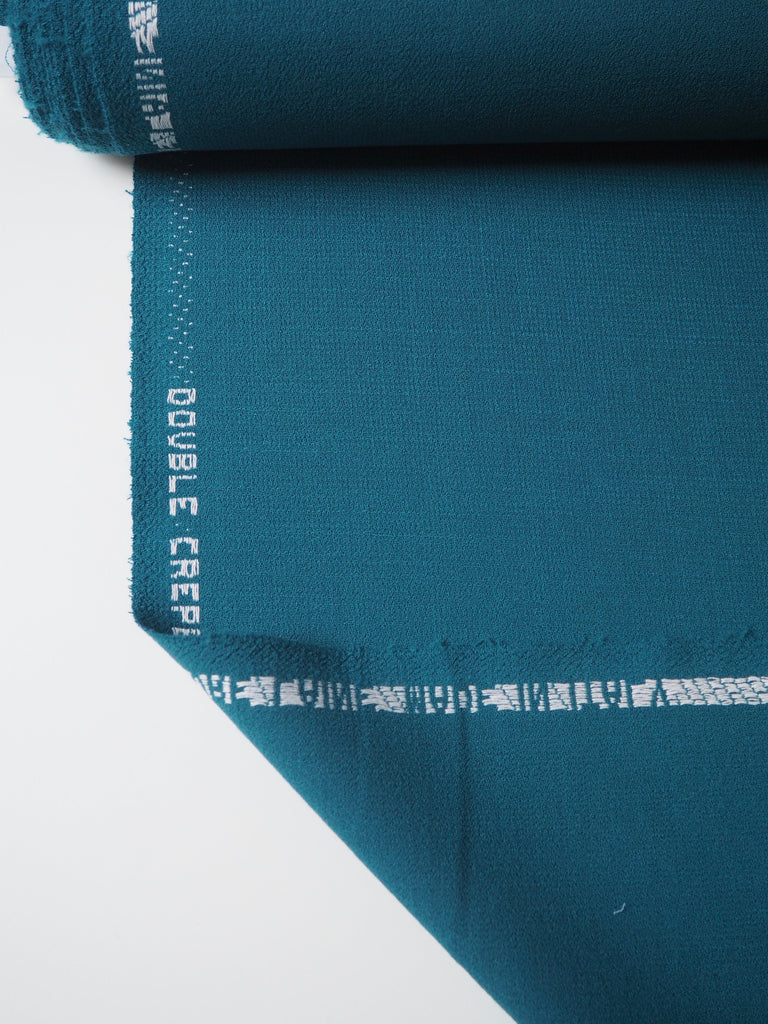 Teal Double Wool Crepe