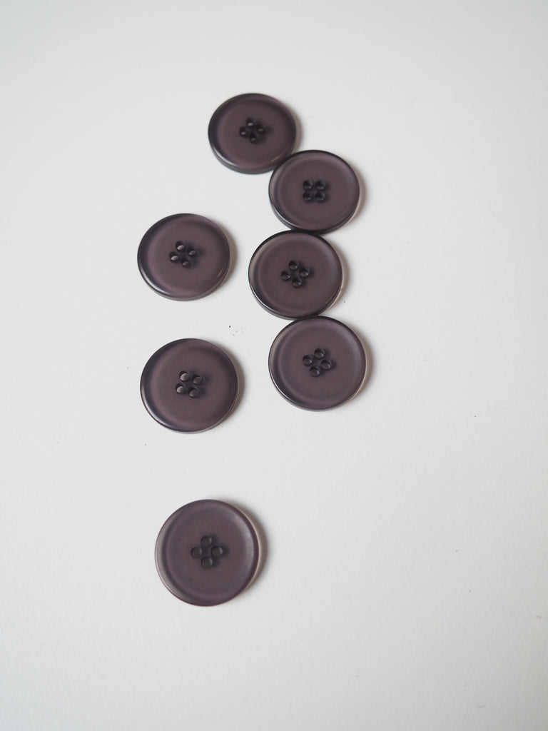 Grey Translucent Button 17mm