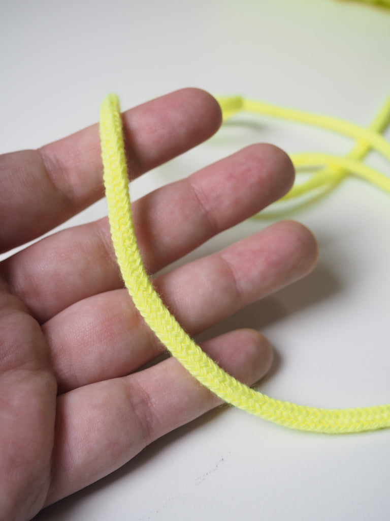 Neon Yellow Braided Cord 6mm