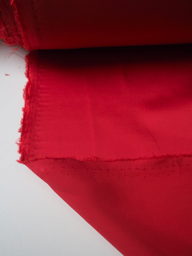 Red Viscose/Acetate Satin