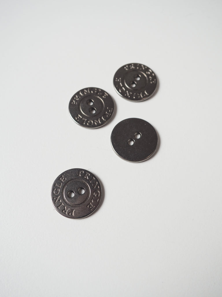 Gunmetal Metal Branded Button 20mm