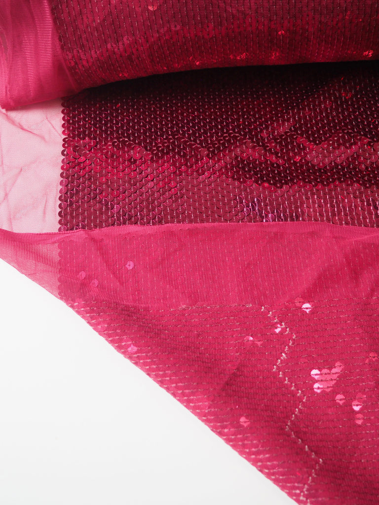 Raspberry Sequin Tulle