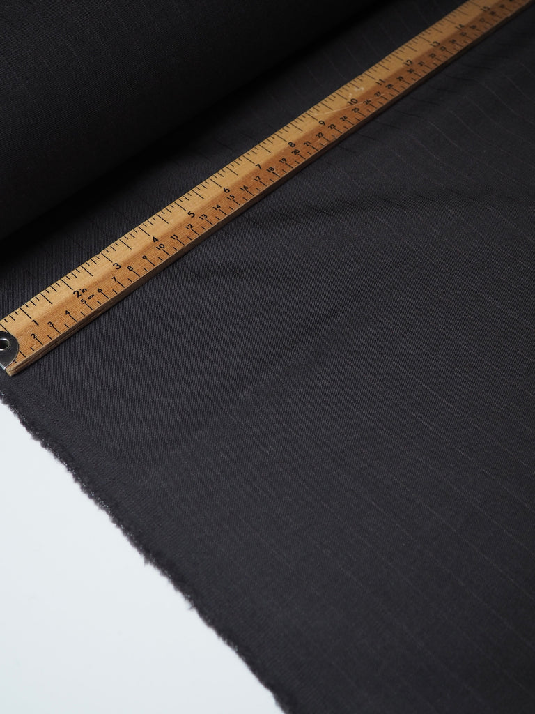 Cedar Pinstripe Stretch Wool Twill