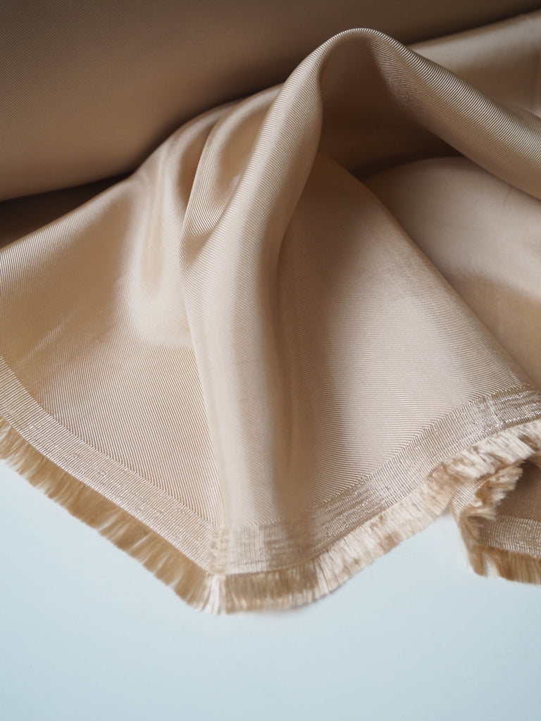 Sand Viscose Satin Twill Lining