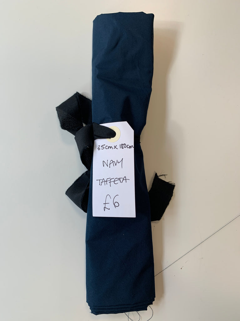 Navy Taffeta Remnant
