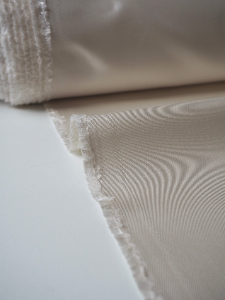 Ivory Silk Zibeline Twill