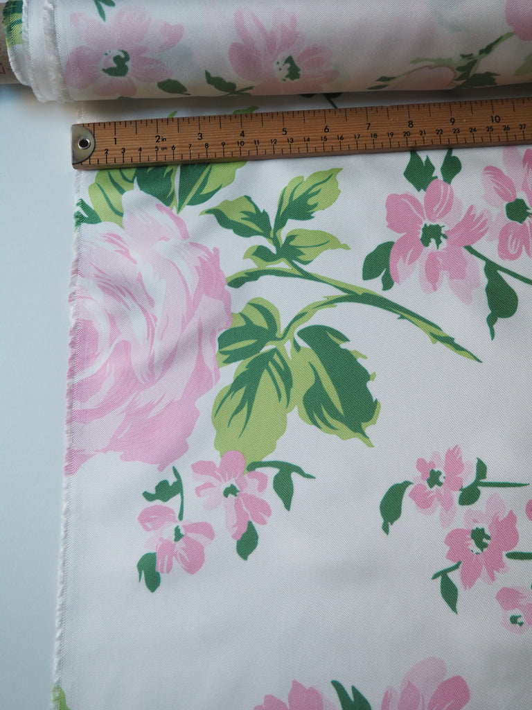 Pink Rose Silk Twill