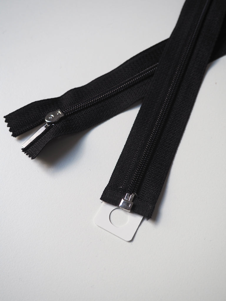 Branded Pull Black Invisible Open-Ended Zips