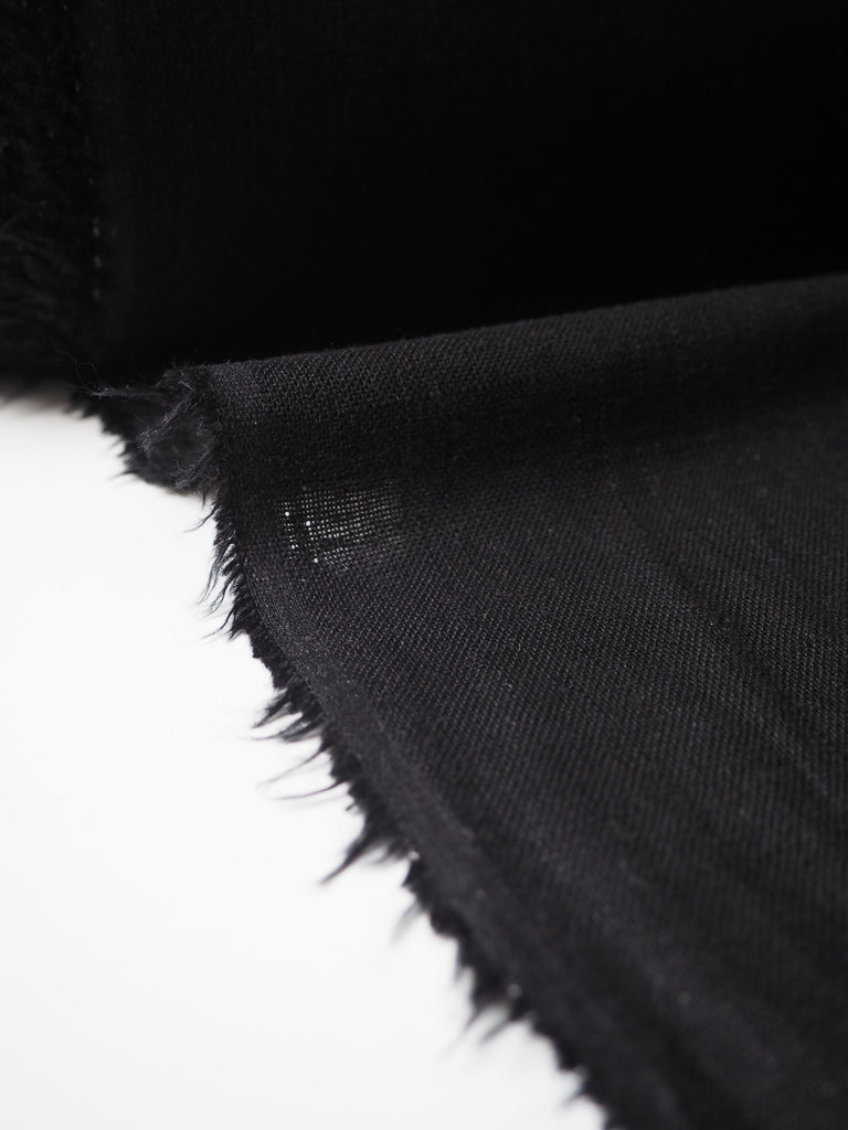 Black Slub Linen