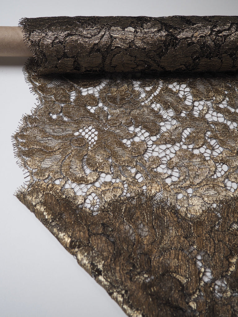 Golden Armour Scalloped Lurex Lace