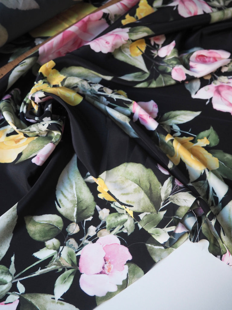 Spring Rose Crepe de Chine