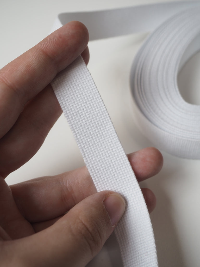 White Cotton Webbing 20mm