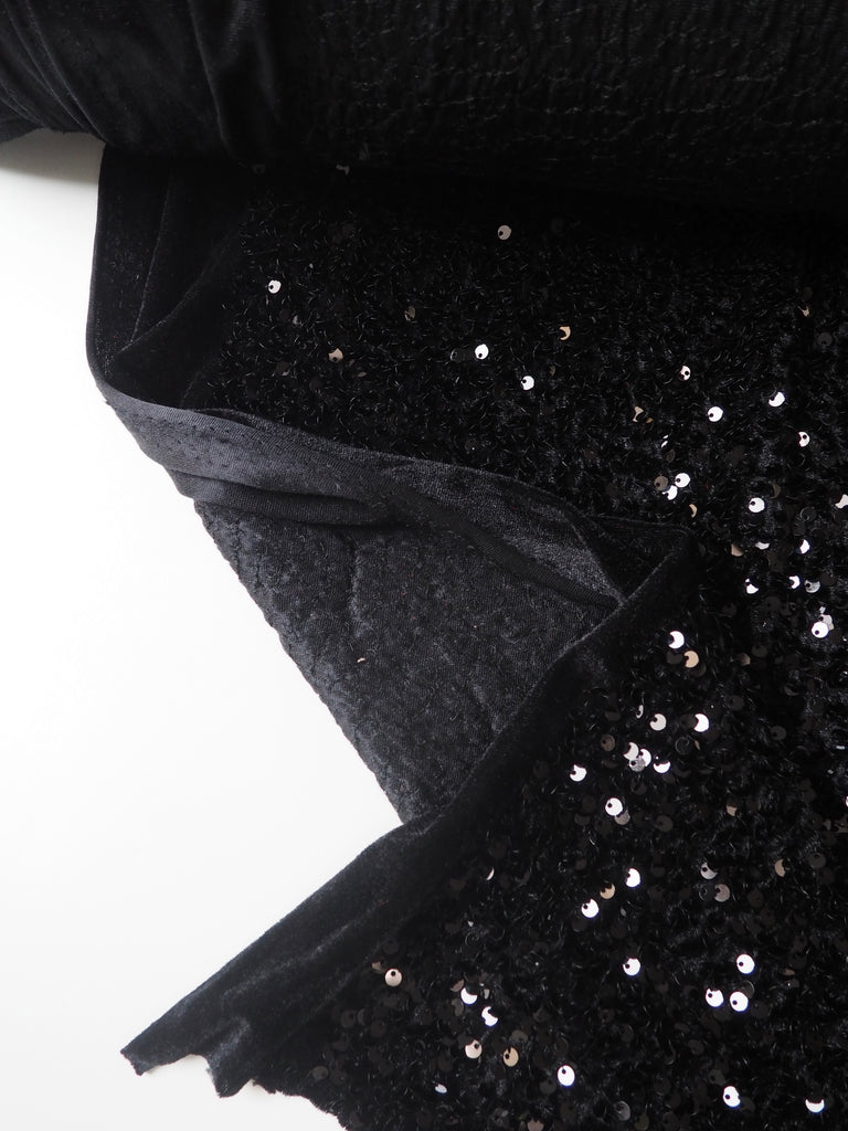 Black Sequin Velour