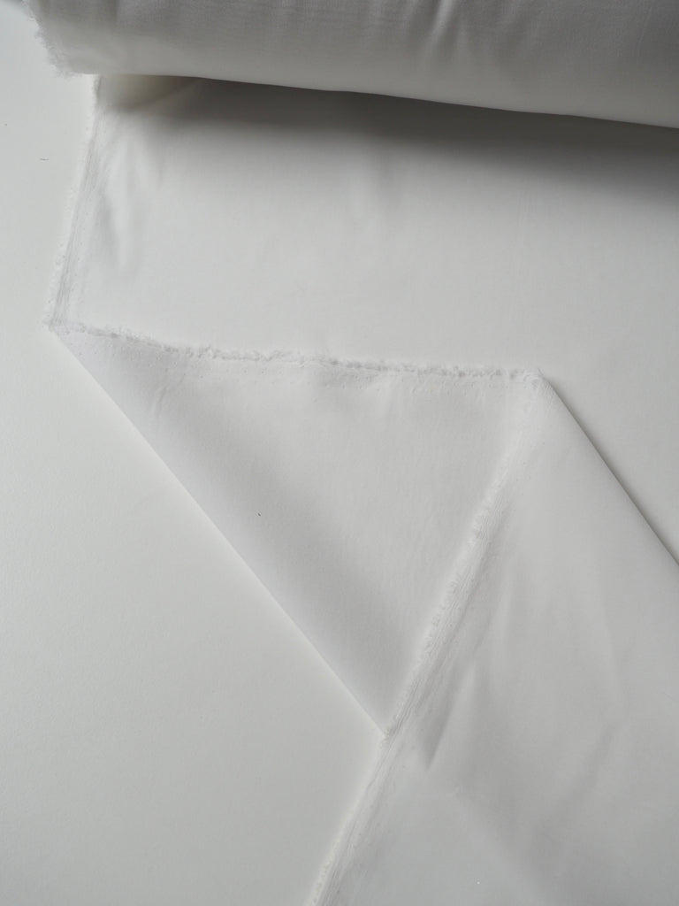 White Stretch Silk/Acetate Chiffon Lining