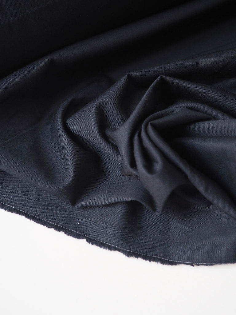 Navy Sateen Cotton Twill