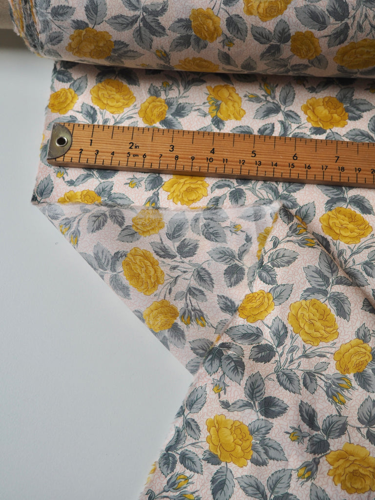 Liberty Yellow Rose Tana Cotton Lawn