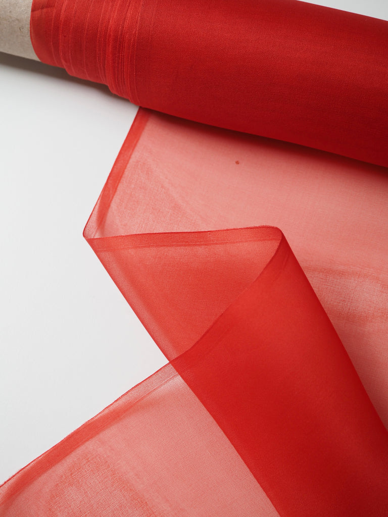 Persimmon Silk Organza