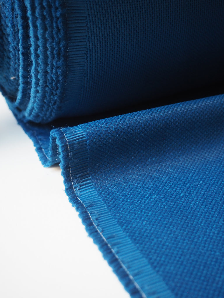 Blue Sateen Jacquard