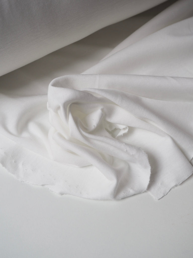 White Organic Cotton Interlock Jersey