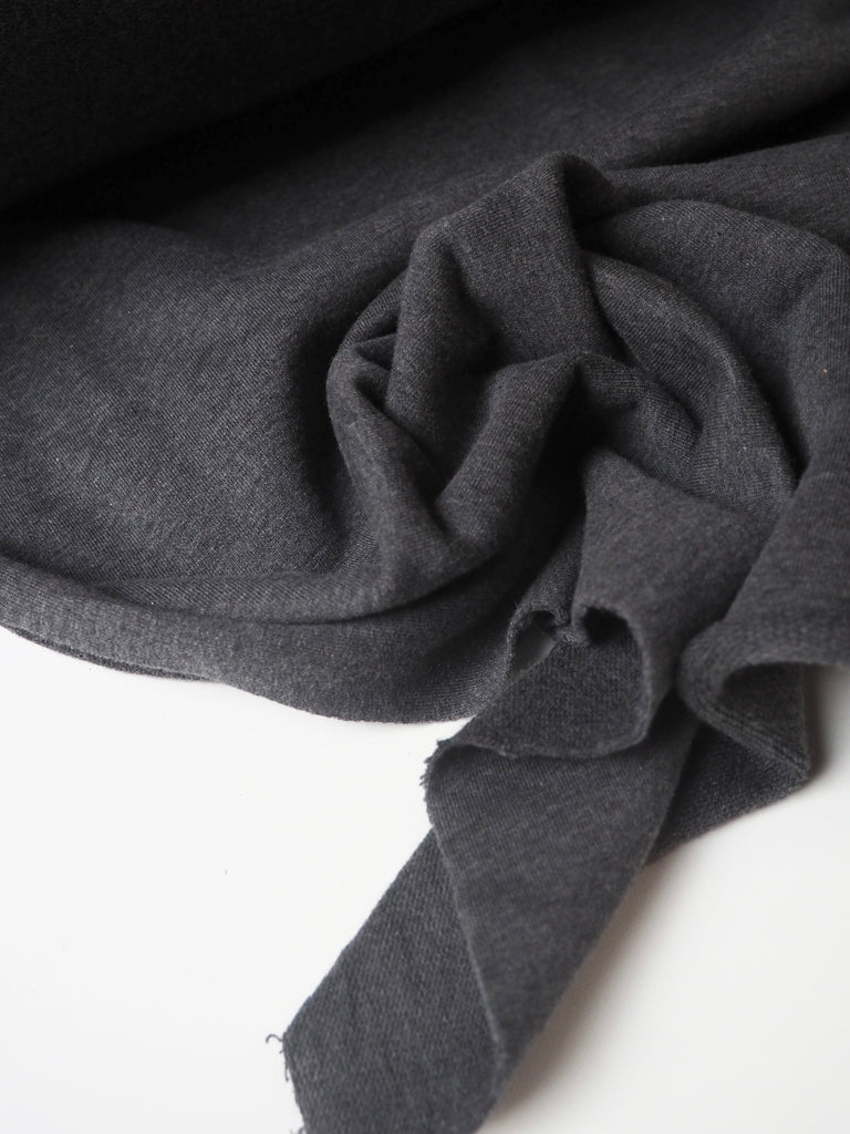 Graphite Cotton Loopback Jersey