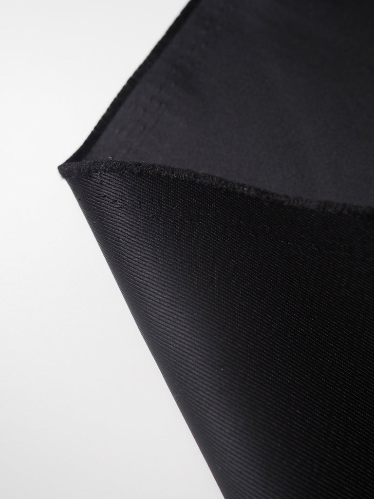 Black Twill-Backed Heavy Satin