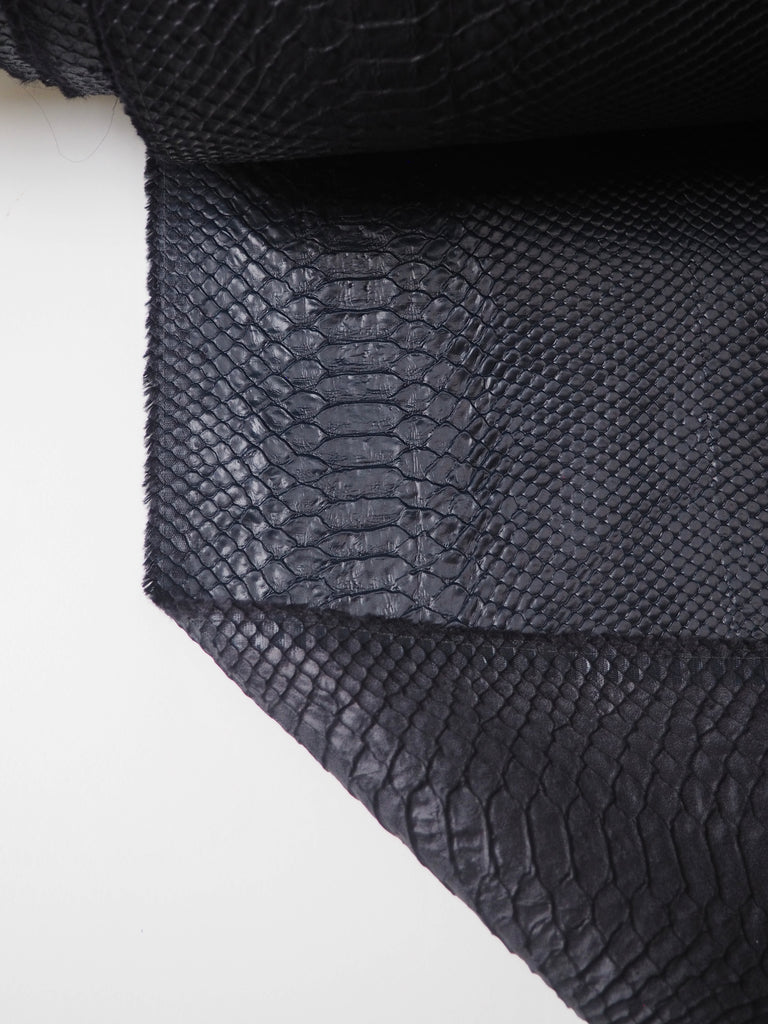 Midnight Python Embossed Viscose/Acetate