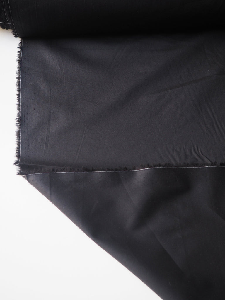 Black Stretch Sateen Cotton