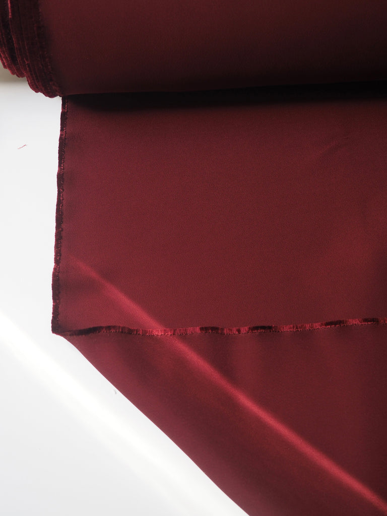 Burgundy Viscose/Acetate Twill