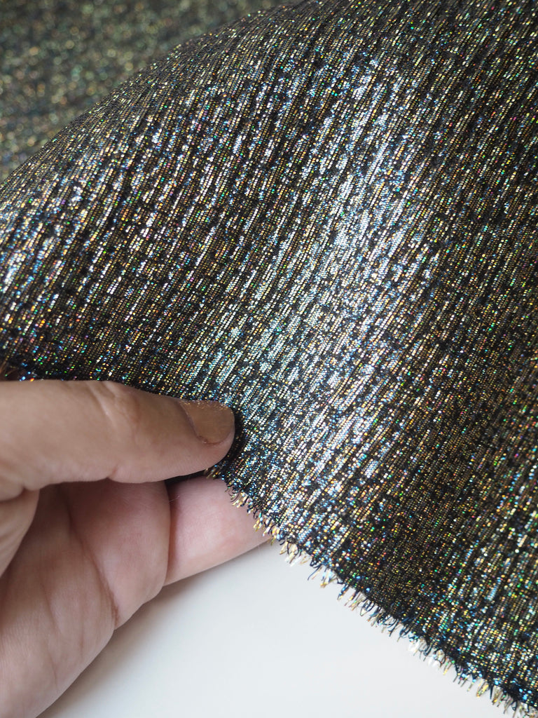 Holographic Crinkle Lurex Jacquard